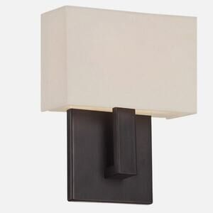 NEW Pottery Barn 7" Dillion LED Sconce Bathroom Bath Wall Light Bronze Modern